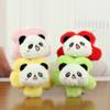 Cute Floral Panda Plush Pendant Ideal For Stylish Bag Charm Or Keyring Accessory