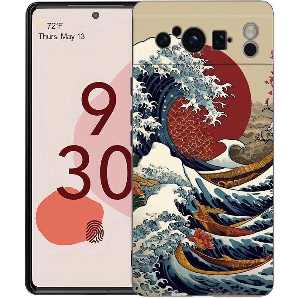 Япония Токио Осака Канагава Наклейка Чехол для телефона Для Google Pixel 9 8 9A 8A 7 7A 6 Pro XL 6A 5G Черный Мягкая задняя крышка Роскошный ТПУ Чехол