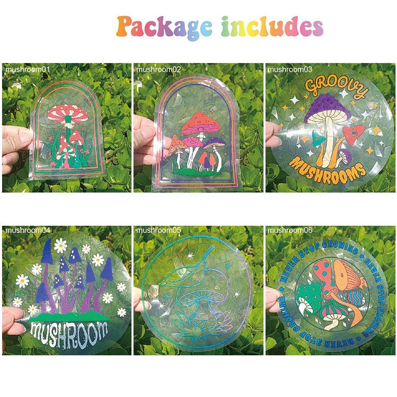 6 шт./компл. Наклейки на окна «Ловец солнца», ПВХ-наклейка на стекло, радуга, ловец солнца, настенная наклейка, украшение для дома, спальни, детской комнаты