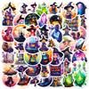 50 Halloween Magic Witch Doodle Cartoon Stickers Luggage Tablet Decorative Stickers