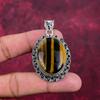 Wonderful Tiger's Eye 925 Solid Sterling Silver Pendant, Handmade Gemstone, Gift For Mom Antique Jewelry