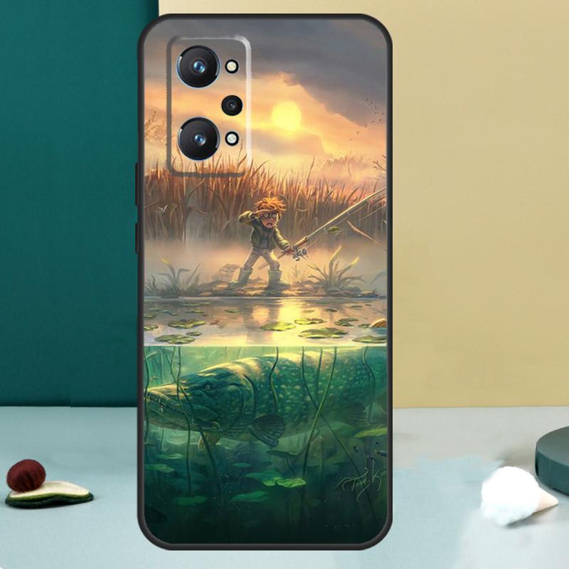 Рыболовные снасти Рыба Для Realme GT 7 Pro GT 5 6 6T C67 C61 C55 C53 C51 C21Y C25S C75 10 11 12 13 14 Pro Plus Чехол