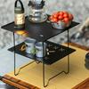 Camping Table Foldable, Small Folding Table, Camp Tea for Outdoor, BBQ, Patio,