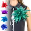1PC Clothing Lapel Brooch Pin Hair Clip Flower Corsage Women Goose Feather Dual-Use