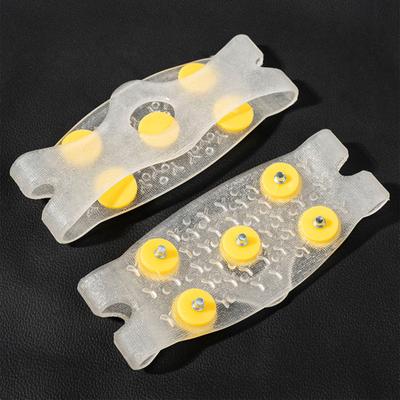 1 пара прозрачных ледоступов, кошек для обуви, с 5 шипами, для мужчин и женщин, для зимней ходьбы по льду и снегу, эластичные противоскользящие накладки для обуви, ботинок