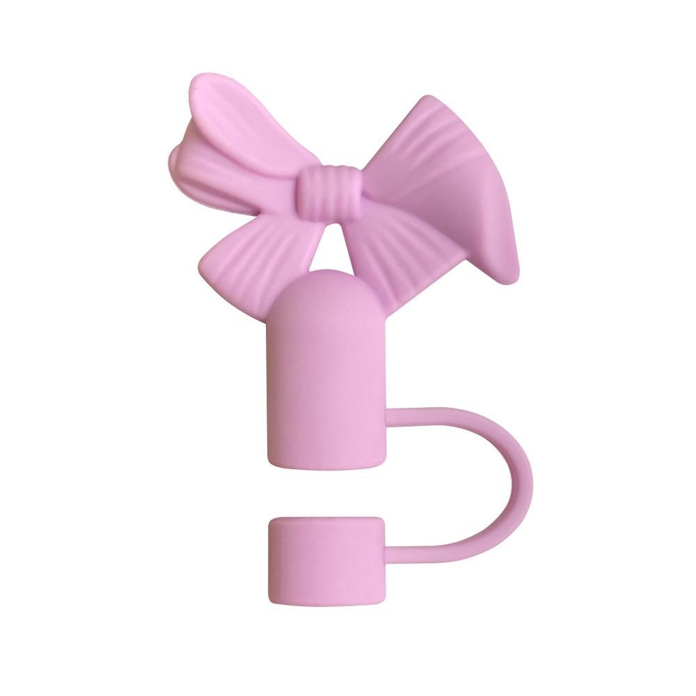 Dust Proof Bow Straw Cap Covers Reusable Silicone Straw Tips Cover for Stanley Cups
