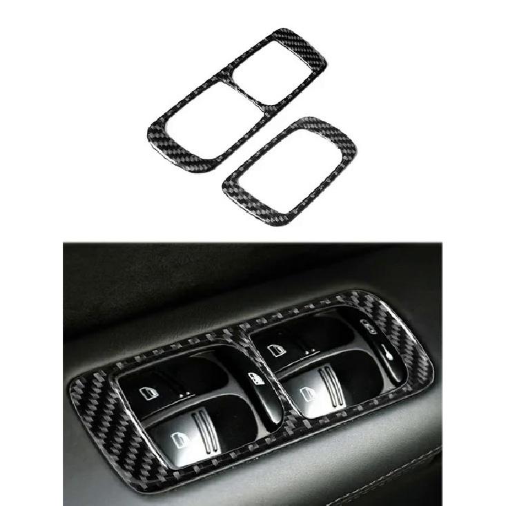 Door Lift Control Stickers For Porsche Cayenne 2003 2004 2005 2006 2007 2008 2009 2010 Carbon Fiber Car Interior Accessories