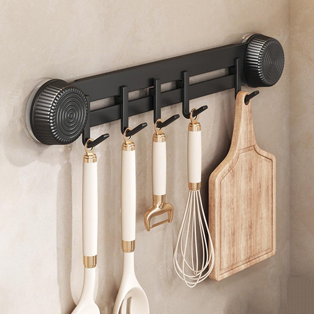 Вакуумная присоска из углеродистой стали для полотенец, 5/7/9 крючков, вешалка для одежды, крючок для хранения всякой всячины, ванная комната