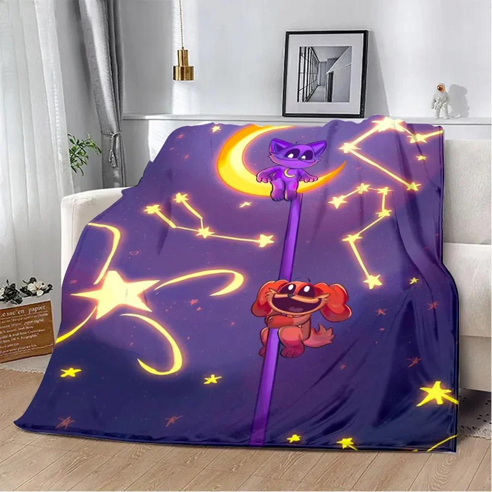 Cute Cartoon CATNAP DOGDAY Printed Blanket Picnic Blankets Warm Blanket Soft and Comfortable Blanket Home Travel Birthday Gift