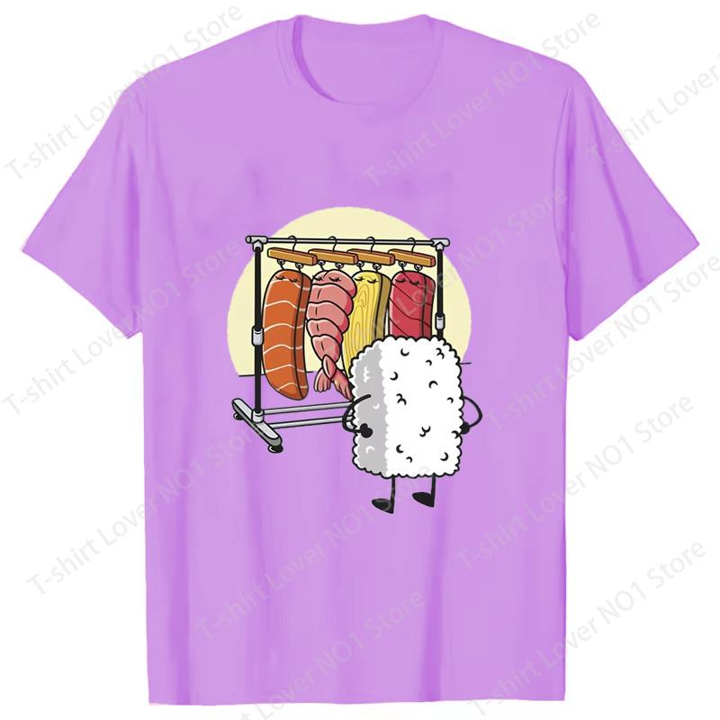 Sushi Wardrobe T Shirt Women Unisex Funny High Quality Tshirt Sushi Graphic T Shirts Loose Shortsleeve T Shirt Summer Loose Tops