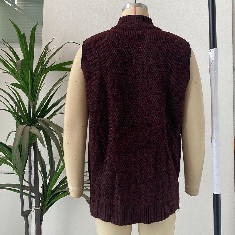 Мужской вязаный жилет с воротником-стойкой, Осень/Зима 2025