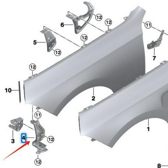 BMW 7 Series G70 Fender Bracket 41355A2F563/564