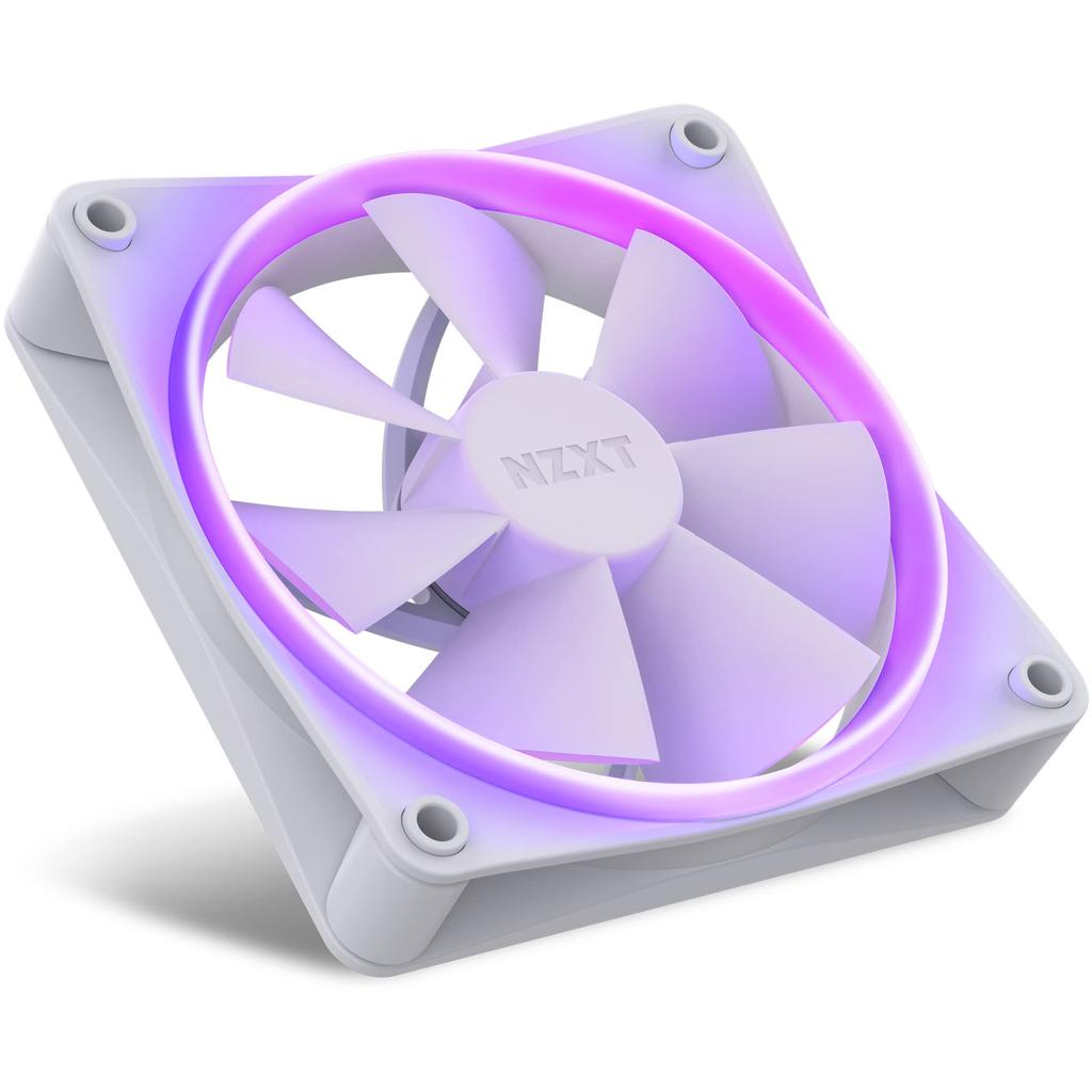 NZXT F120RGB 120mm RGB Compatible White PC Case Fan FN1762 RF-R12SF-W1