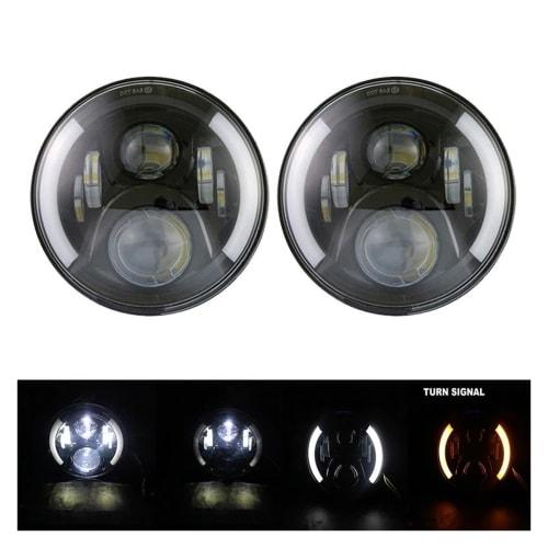 Headlamp Assembly Nissan Patrol Y60 Safari 7 Inch LED Headlight DRL Front Lamp (60W J)