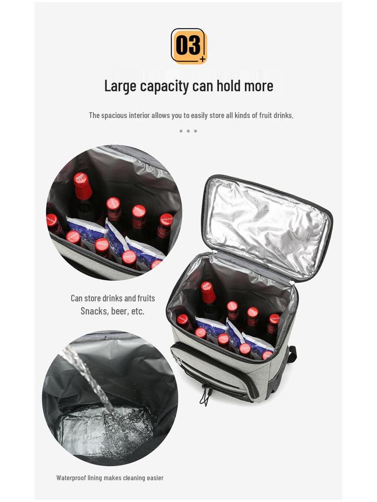 Изолированный дорожный рюкзак большой вместимости для занятий спортом на открытом воздухе и кемпинга