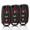 Silikon Avtomobil Kaliti G'ilofi Volkswagen VW Golf Bora Jetta Polo Passat Skoda Superb Octavia Fabia SEAT Ibiza Leon Qobiq uchun