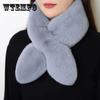 Popular Scarves for Ladies Neck Warmers Long Skinny Scarf Foulard Women Thick Warm Neck Collar Faux Fur Muffler Scarf