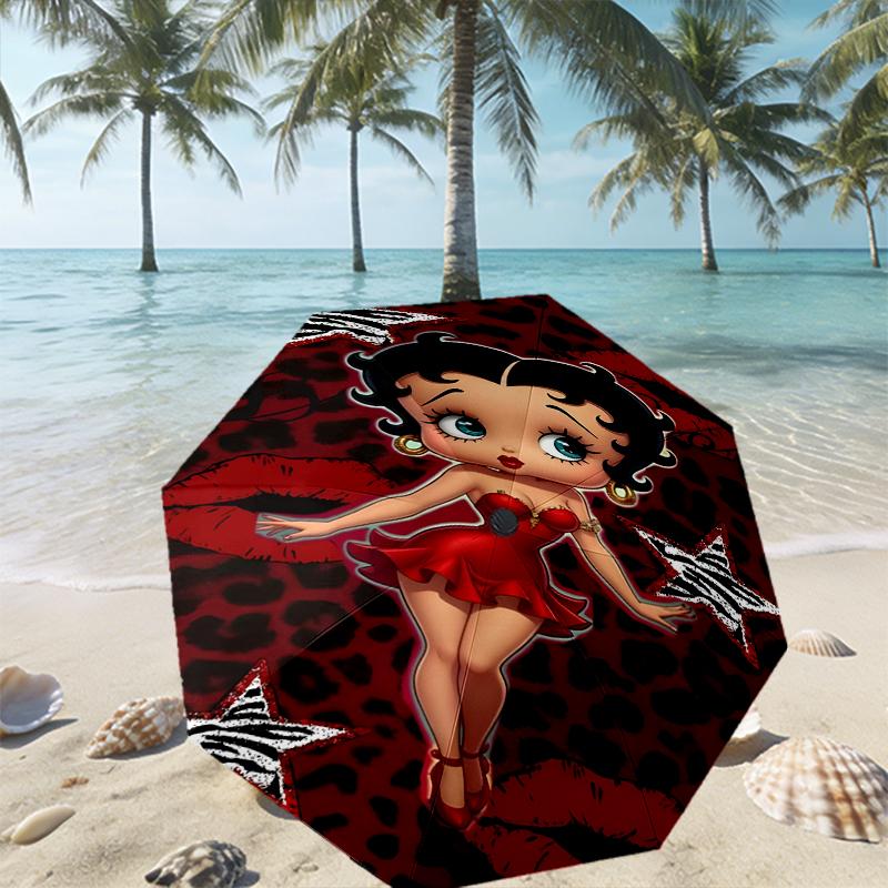 Betty Boop Print Umbrella Automatic Opening/ Closing - Portable Foldable Design - Daily use for Travel/Outdoor - Gift for Birthday