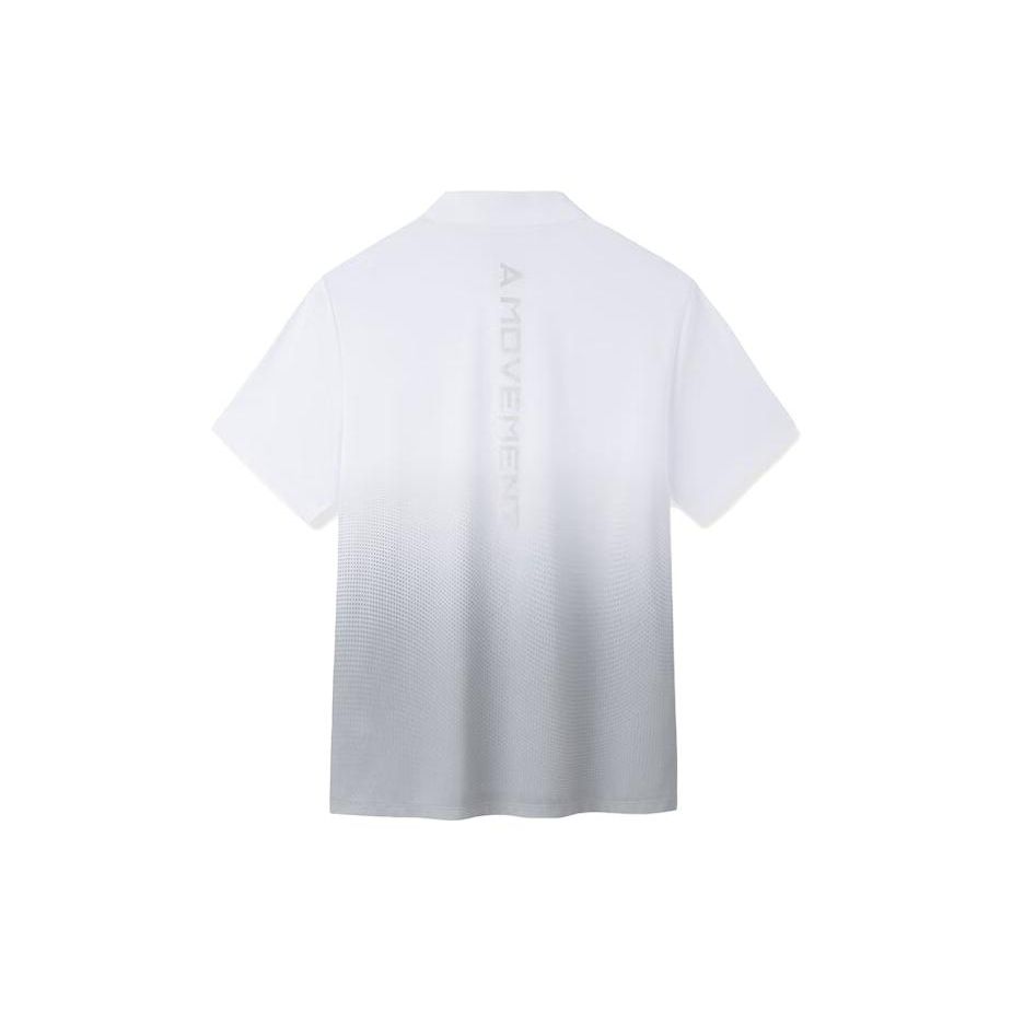 Anta Champion Series Gradient Casual с коротким рукавом рубашка поло мужские топы гравийно-белый 152320111-2