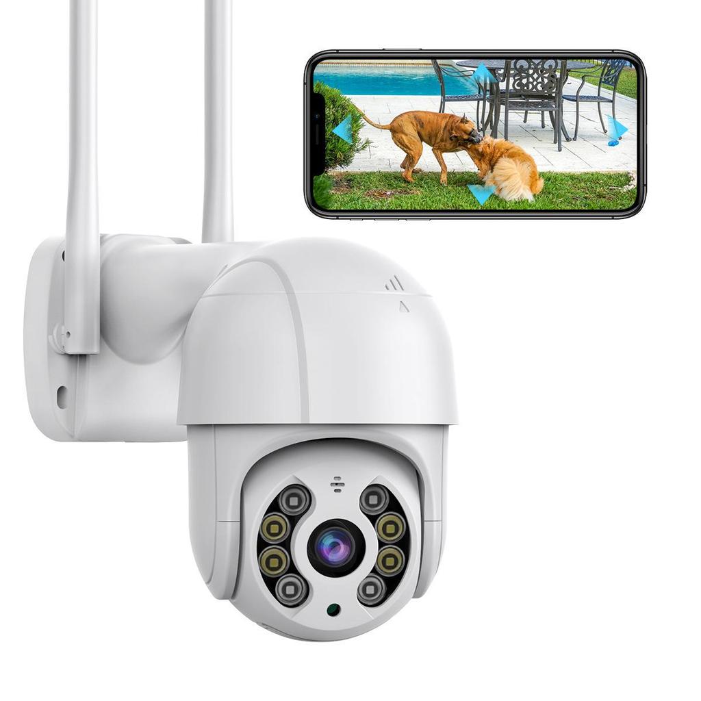 ICSEE 1080P HD WiFi PTZ Outdoor Camera with Mobile Remote Monitoring