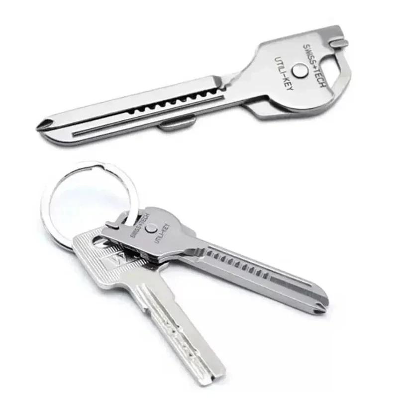 6 In 1 Useful Multifunction Knife Practical Swiss Tech Utili Key Outdoor Screwdriver Bottle Opener Keychain Camping Hiking Tools