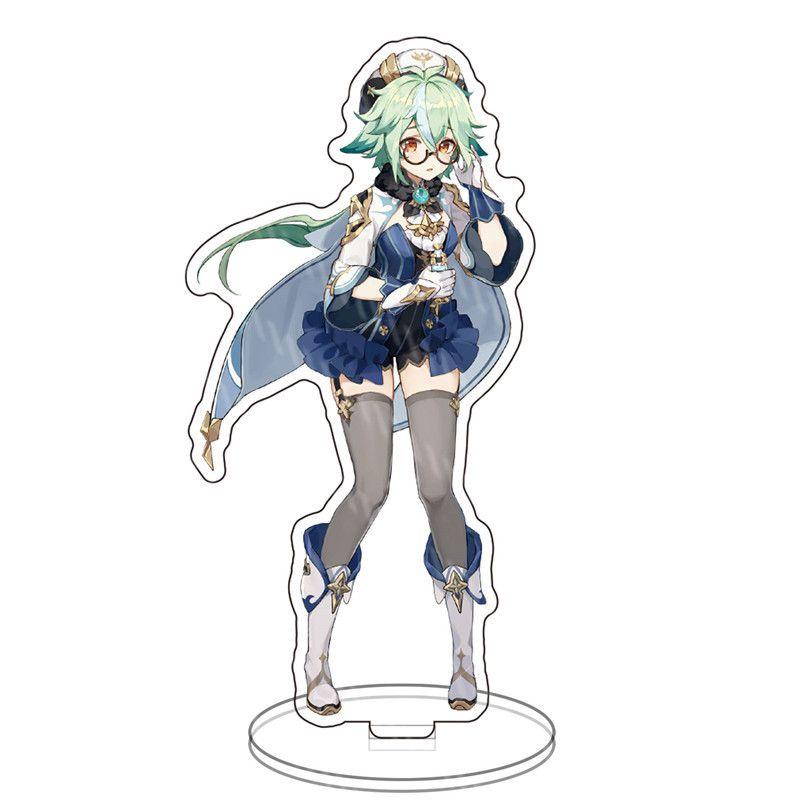 Genshin Impact Барбатос Кэцин Барбара Хутао Акриловая подставка для фигурки Идеально для декора