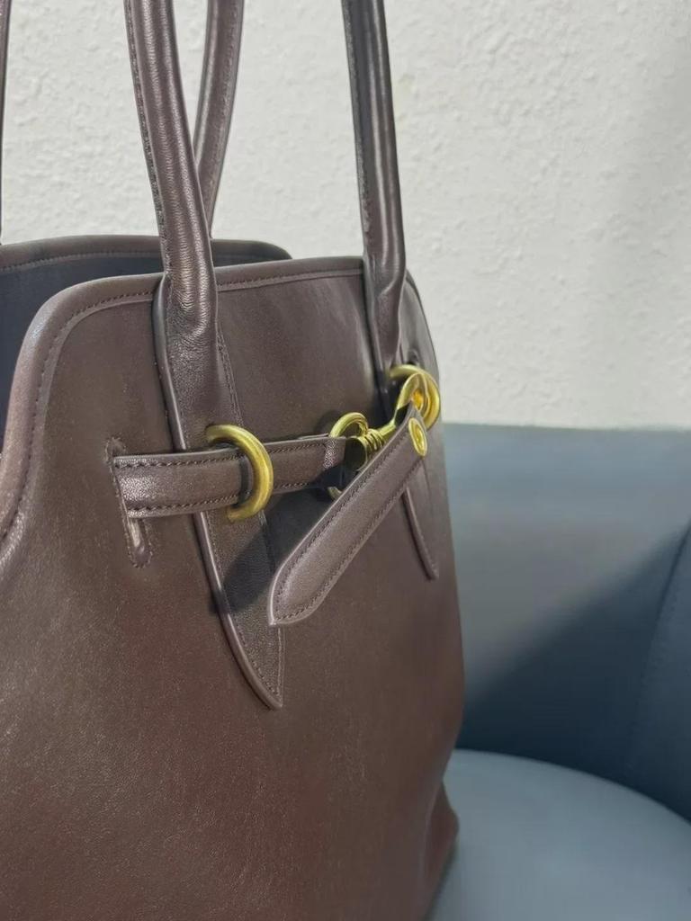 Винтажная сумка-тоут из натуральной коровьей кожи - большая вместительная сумка для женщин