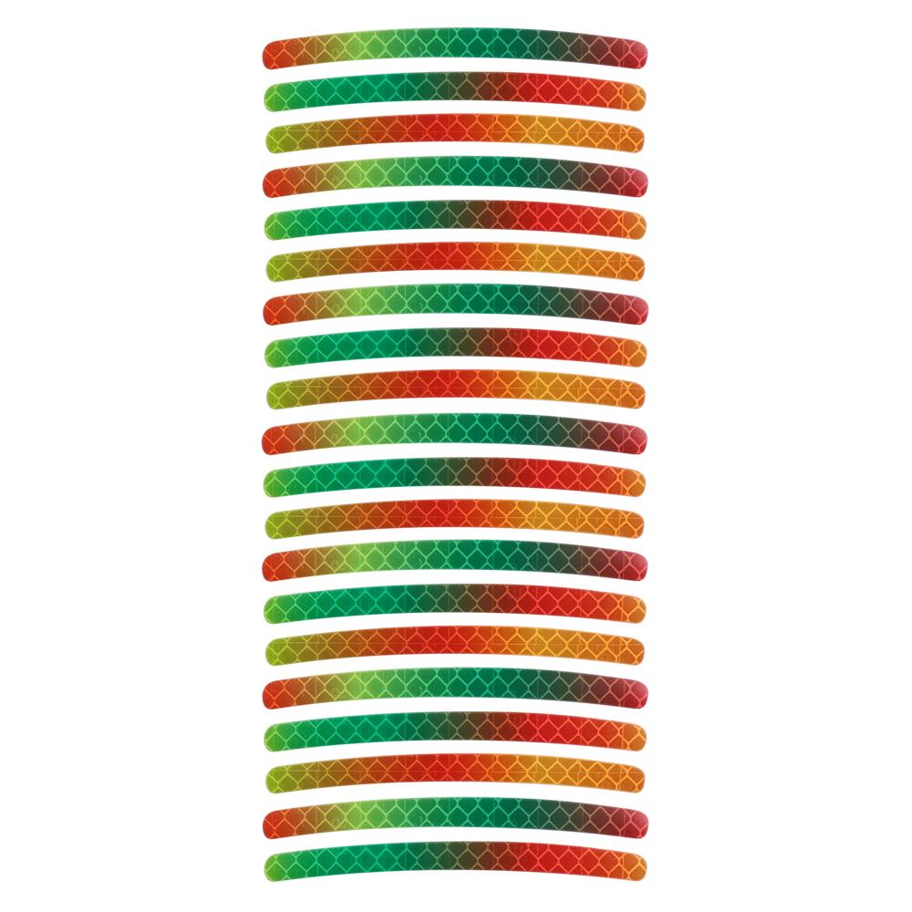20PCS Rainbow Reflective Car Wheel Stickers