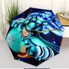 Saint Seiya Print Automatic Open Close Umbrella, Portable Foldable Umbrella, for Outdoor Commute Camping Trip, Ideal Birthday Gift