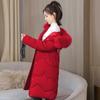 Down Cotton Padded Jacket Women's Loose Cotton-padded Jacket In The Long Section Was Thin Padded Jacket Plus Fat Large Size Coat