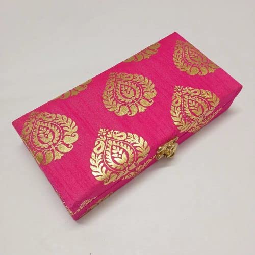 Decorative Fibreboard Shagun Cash and Jewellery Box for Wedding and Festive Gifting, Multicolor, 20L x 9.5W x 4H Centimeters