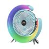 USB Desk Fan 3 Speeds with Colorful Light Personal Fan 180 Degree Rotatable Desktop Fan for Home Office Bedroom Dorm Summer Gift