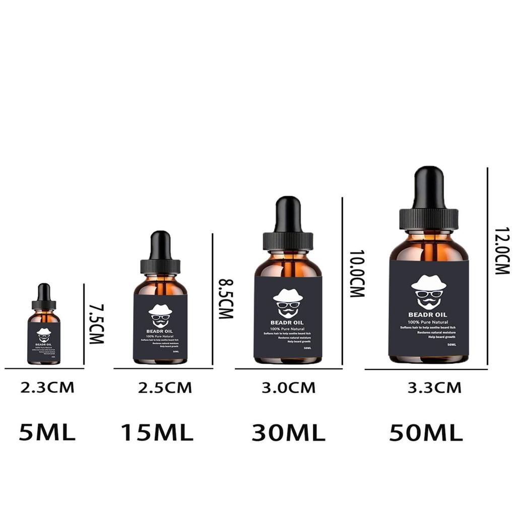 5ML/15ML/30ML/50ML/Natural Beard Growth Oil Facial Hair Grow Beard Essential Oil for Men Styling Beard Grooming Products