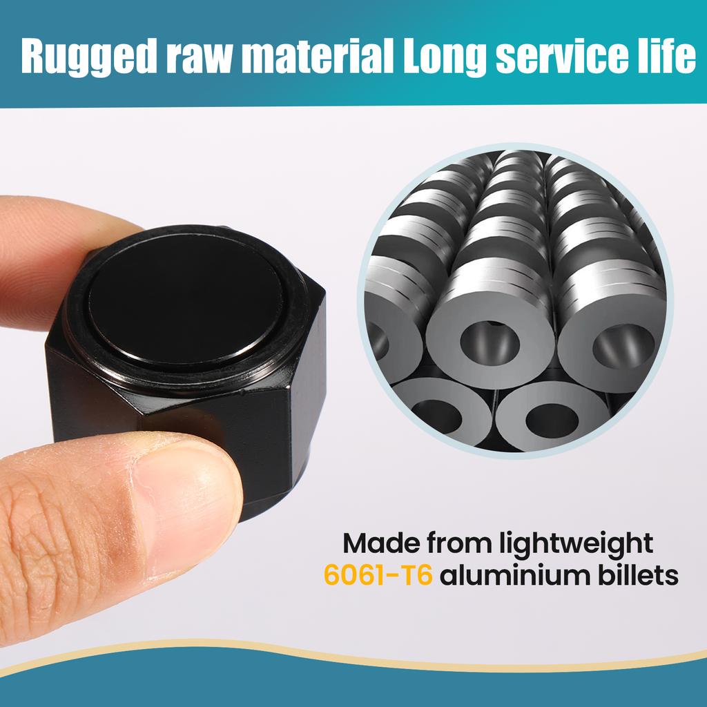 2Pcs 8AN 10AN 12AN Flare Cap Aluminium Alloy AN Flared Fitting Cover Sealed AN Flaring Connector Cap for Car Modified Accessorie