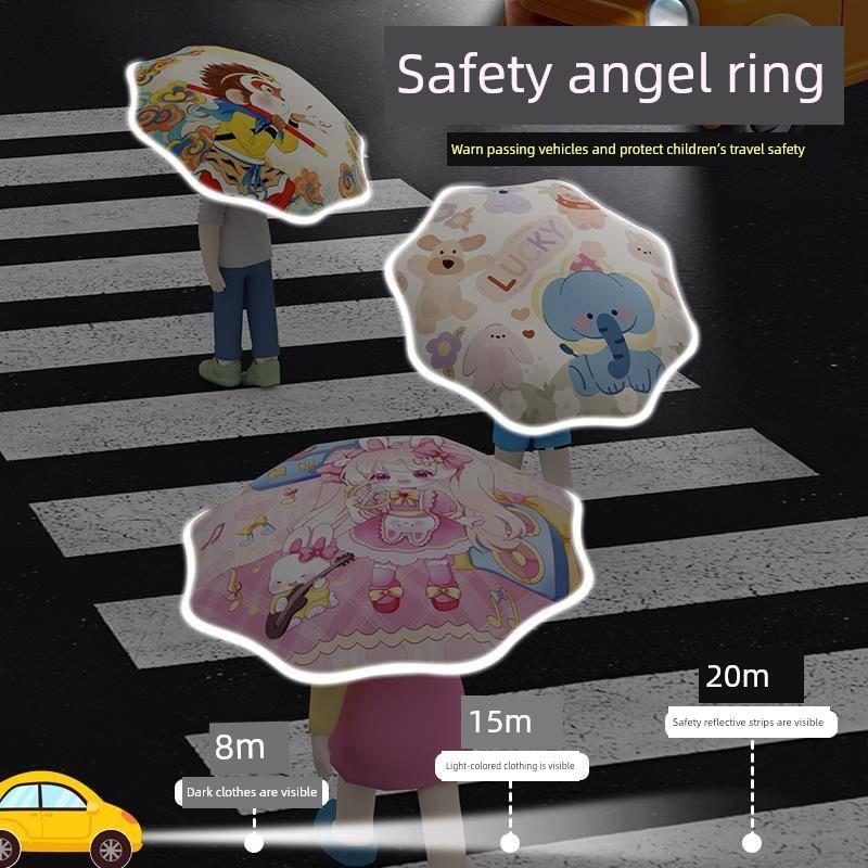 Safety Buckle Rounded Corner Children's Umbrella Boys and Girls Primary School Students Go to School Dedicated Umbrella Rain and Rain Dual-Use