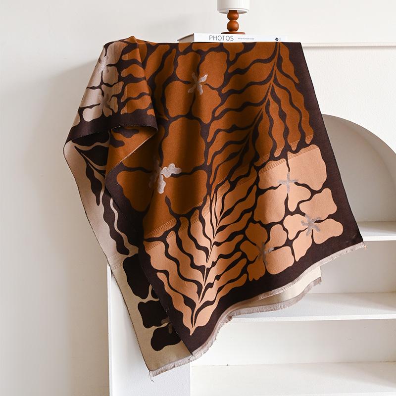 Winter Cashmere Shawl Fashion Women Neckerchief Pashmina Head Scarf Wrap Female Thicken Warm Poncho Echarpe Bandana