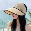 For Summer Outdoor Breathable Sunshade Hat With Face Covering Lightweight Large Brim Sun Protection Hat Open Top Design Hat