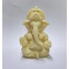 3D Ivory Ganesh Idol for Car Dashboard Small Ganesha Murti Ganpati Idol for Home Decor Puja Lord Ganesh Statue Gift