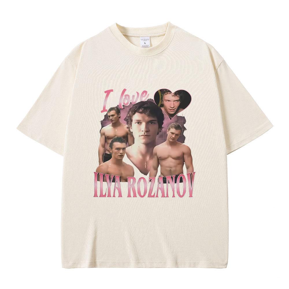 Heated Rivalry Tshirts I Love Ilya Rozanov Graphic T Shirts Men Women Casual Oversized Crewneck Tshirt Male Fashion Streetwear