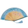 Chinese Style Art Craft Ornament Folding Fan Performance Props Floral Pattern Silk Cloth Multiple Colors Chic Gift Accessories
