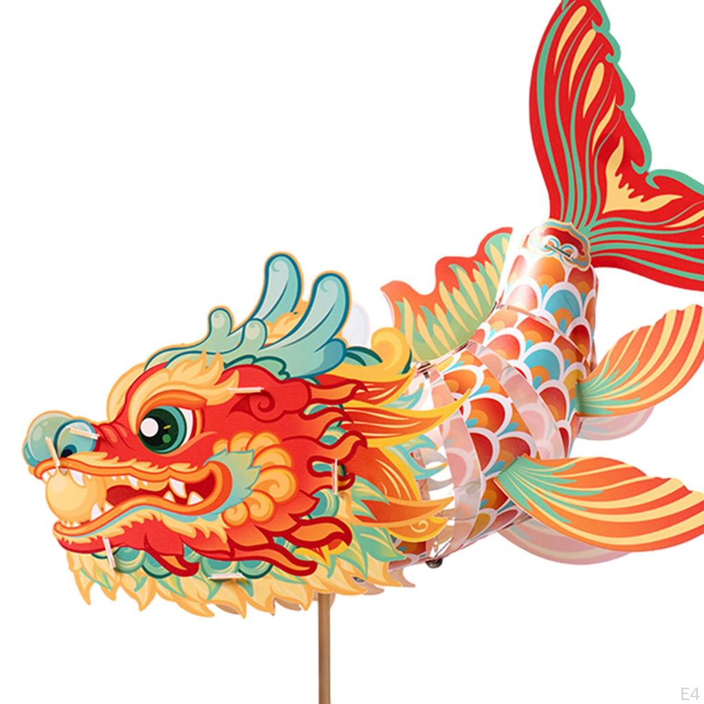 DIY Handmade Lantern Material Set, Portable Dragon Lantern, Chinese Year, Set for Restaurant