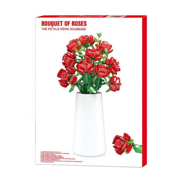 [Блочный цветок, совместимый с LEGO Real Night] GJ Rose 11 GJ, Rose