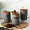 Ceramic Sugar Bowl Sealed Storage Tank with Lid Food Grade BPA Free Large Capacity Coffee Bean Sugar Container Holder