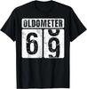 Oldometer 69 Футболка Винтажная Смешная Идея для 69-го Дня Рождения Смешной Подарок Унисекс Футболка