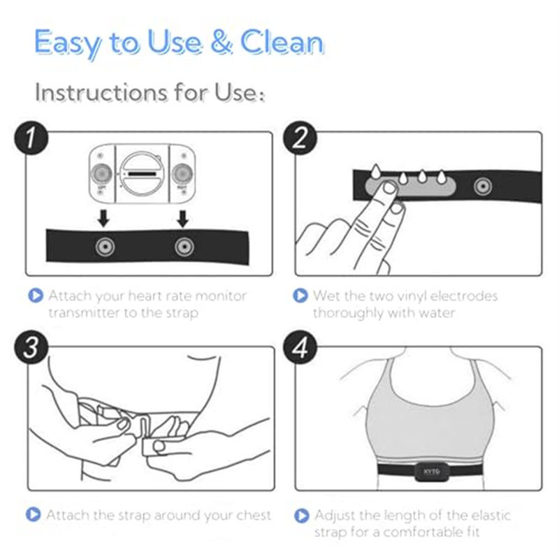 1 шт. сменный мягкий ремешок для монитора сердечного ритма, регулируемый ремешок, совместимый с однотонным многофункциональным спортивным ремешком для измерения сердечного ритма