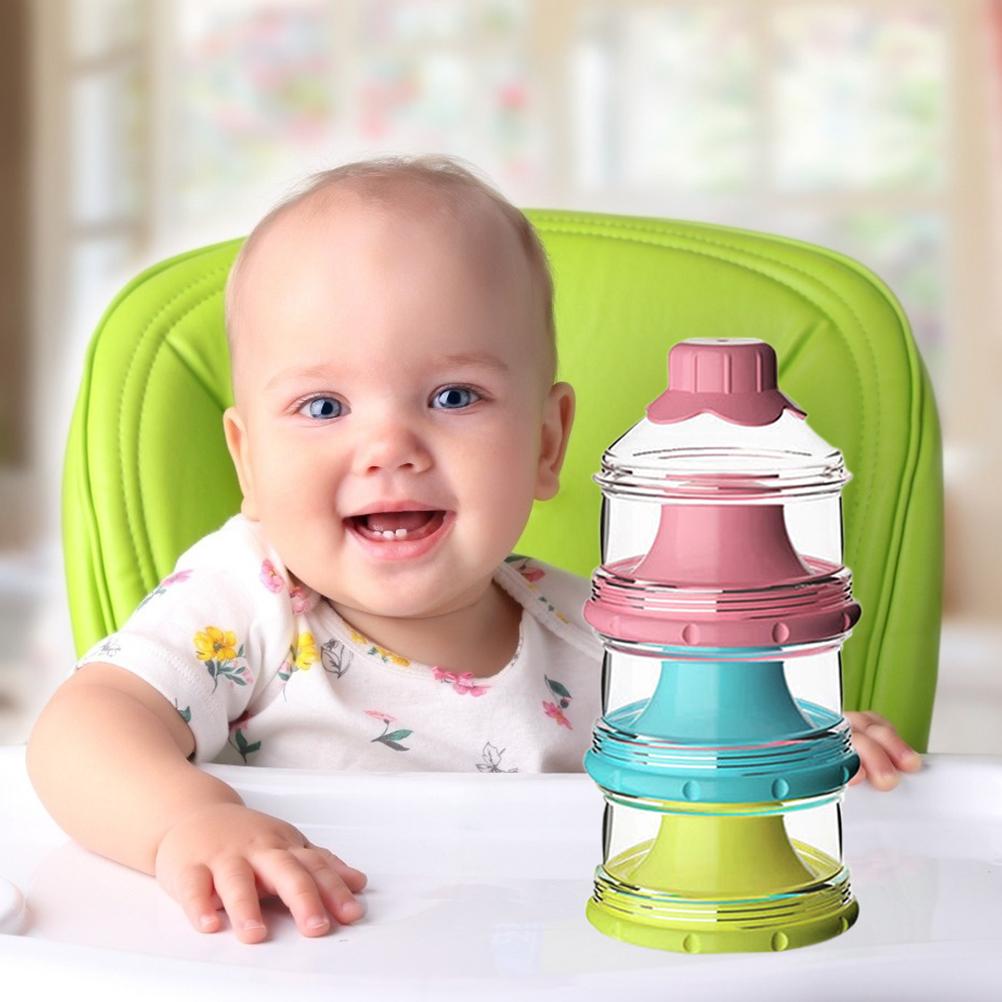 Диспенсер для детского питания с 3 отделениями, контейнер для детского питания для новорожденных, штабелируемый, портативный