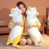 Cartoon Stuffed Cat Plush Pillow Toys Lovely Soft Long Cat Sleeping Cushion Dolls for Children Girls Birthday Gift