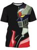 Classic Anime Mazinger Z Robot 3D Printed T-shirt Summer Men's Cartoon Short Sleeved Shirt Harajuku Street Casual Round Neck Pullover