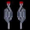Water Seal Exhaust One Way Home Brew Wine Fermentation Airlock Sealed Plastic Air Lock Check Valve Water Sealed Valves Homebrew