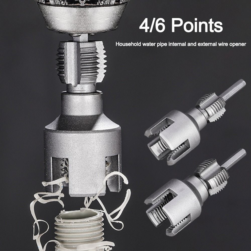 4/6 Points Pvc Pipe Threader Kit Fast Pipe Threader Pipe Waterpipe Tapping Tool